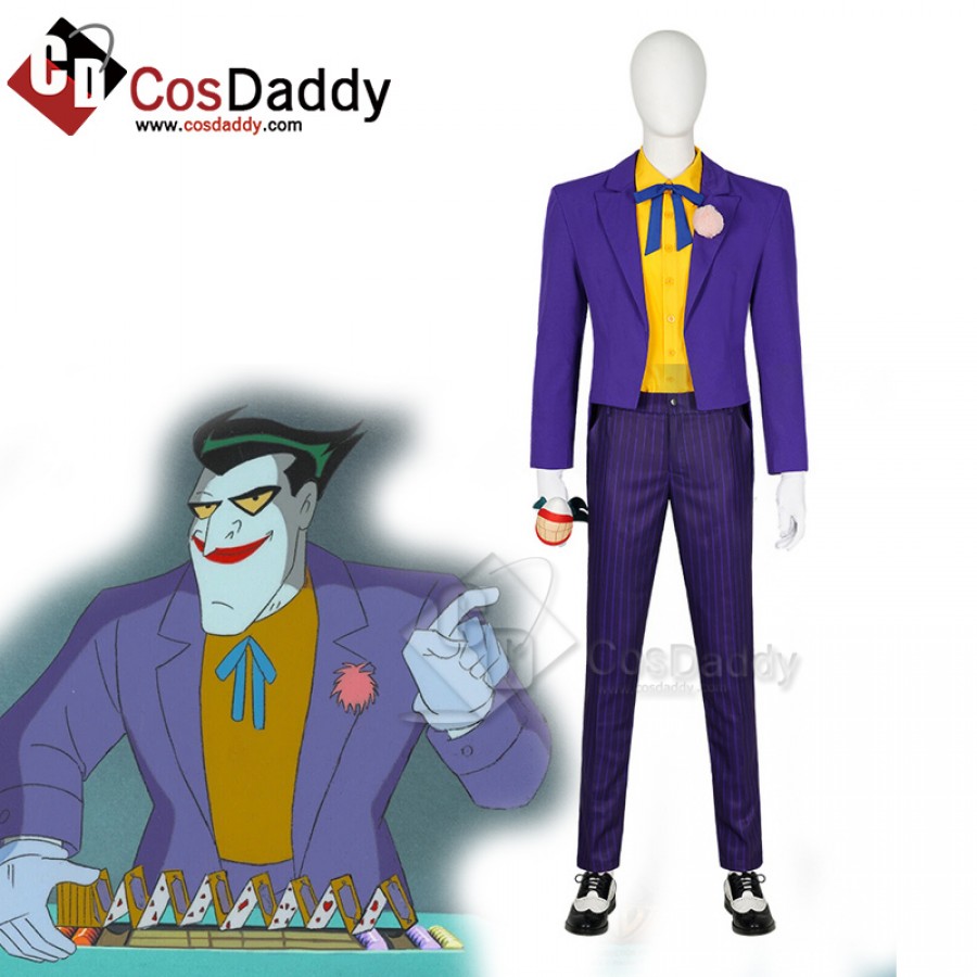 1992 Batman The Animated Series Joker Cosplay Costume Suit Halloween — free download